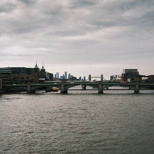 A classic view of the River Thames - from Millennium Bridge, River Thames, London