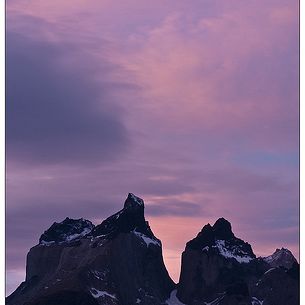 Los Cuernos del Paine by dusk