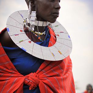 Maasai Woman with Beaded Necklace