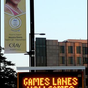 UK Traffic Sign: Games Lanes Now Games Vehicles Only